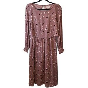 Orange Creek Midi Long Sleeve Dusty Pink Modest Prairie Trade Wife Size S